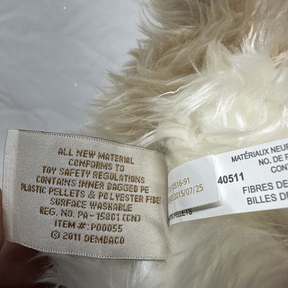 Demdaco Nat & Jules Brown White Dog Puppy 11" Plush Stuffed Baby Toy 2011 - Picture 10 of 10